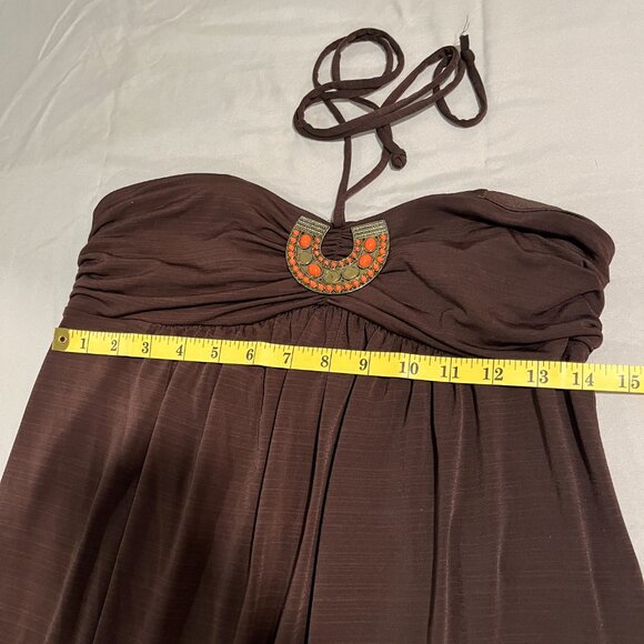 Brown Halter Dress - Picture 4 of 4